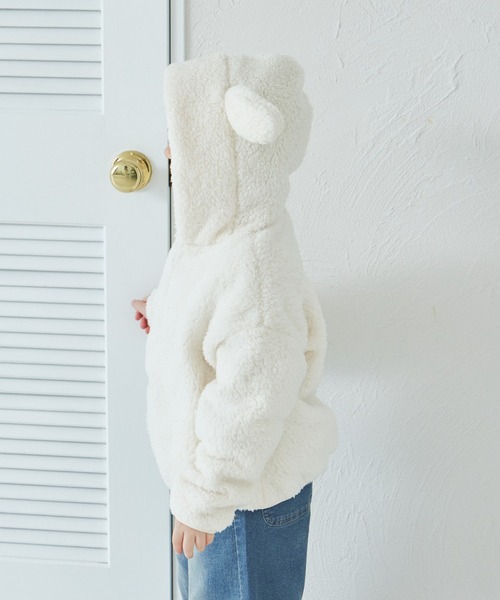 セール】【リンクコーデ】ボア アニマル 耳付き パーカー（パーカー