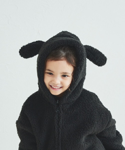 pairmanon（ペアマノン）の「【リンクコーデ】ボア アニマル 耳付き パーカー（パーカー・キッズ・アイボリー/ベージュ系その他/ピンク系その他/ホワイト系その他/ブラック/モカ/ブラック系その他/ベージュ/ブラック系その他2・110/130/90/120/150/100/140）」の14枚目の写真