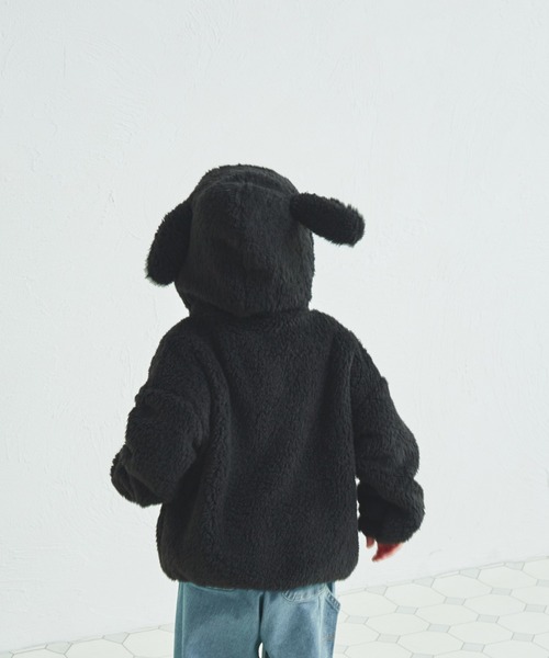 pairmanon（ペアマノン）の「【リンクコーデ】ボア アニマル 耳付き パーカー（パーカー・キッズ・アイボリー/ベージュ系その他/ピンク系その他/ホワイト系その他/ブラック/モカ/ブラック系その他/ベージュ/ブラック系その他2・110/130/90/120/150/100/140）」の15枚目の写真