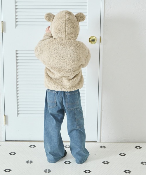 pairmanon（ペアマノン）の「【リンクコーデ】ボア アニマル 耳付き パーカー（パーカー・キッズ・アイボリー/ベージュ系その他/ピンク系その他/ホワイト系その他/ブラック/モカ/ブラック系その他/ベージュ/ブラック系その他2・110/130/90/120/150/100/140）」の18枚目の写真