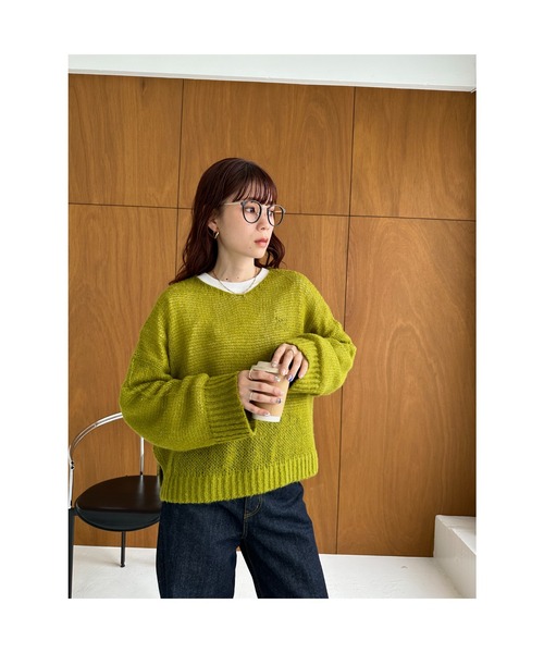 DISCOAT（ディスコート）の「モヘアライクスカシプルオーバー（ニット