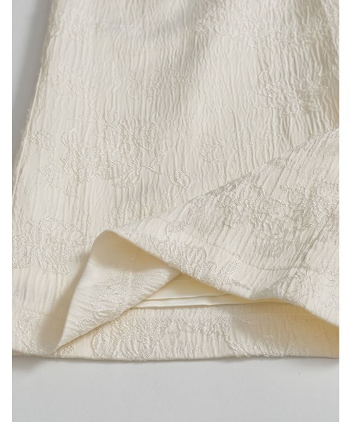 Re:EDIT（リエディ）の「[MEISM by Re:EDIT][低身長/高身長サイズ有]ジャガードフラワー柄キャミオールインワン（つなぎ/オールインワン・レディース・ブラック/ホワイト・SHORT/MEDIUM/TALL/LARGE）」の18枚目の写真