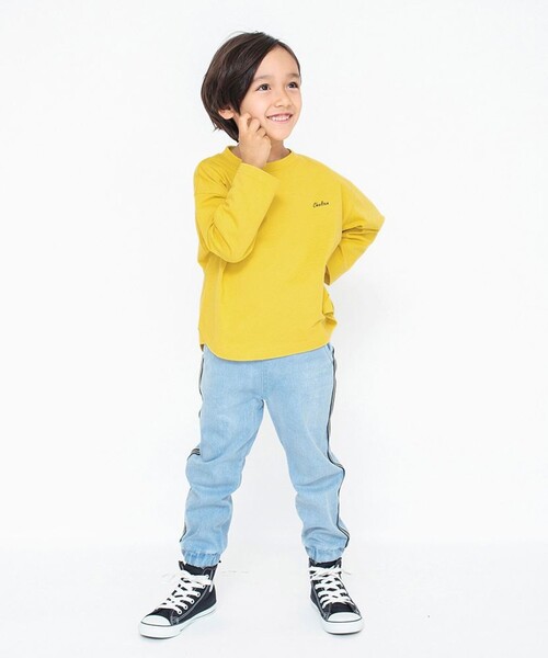 BRANSHES(ブランシェス)の「ワンポイント刺繍長袖Tシャツ_ロンT(Tシャツ/カットソー・キッズ・ブラック/レッド/グリーン/ライトグリーン/ロイヤルブルー/オレンジ/マスタード/アイボリー・120/100/110/140/150/90/130)」の19枚目の写真