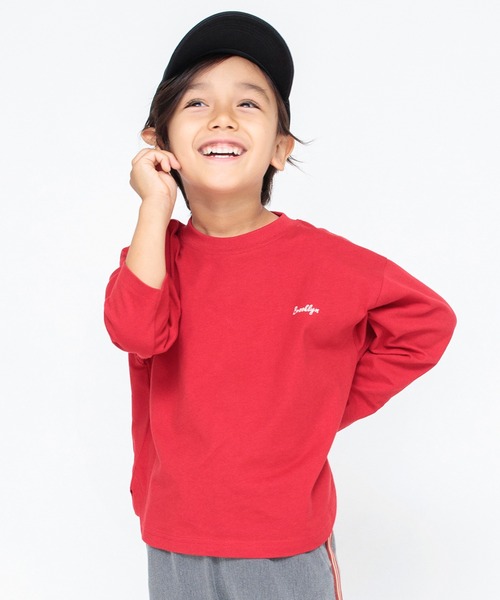 BRANSHES(ブランシェス)の「ワンポイント刺繍長袖Tシャツ_ロンT(Tシャツ/カットソー・キッズ・ブラック/レッド/グリーン/ライトグリーン/ロイヤルブルー/オレンジ/マスタード/アイボリー・120/100/110/140/150/90/130)」の7枚目の写真