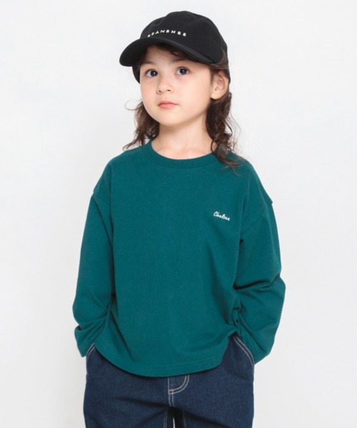 BRANSHES(ブランシェス)の「ワンポイント刺繍長袖Tシャツ_ロンT(Tシャツ/カットソー・キッズ・ブラック/レッド/グリーン/ライトグリーン/ロイヤルブルー/オレンジ/マスタード/アイボリー・120/100/110/140/150/90/130)」の4枚目の写真