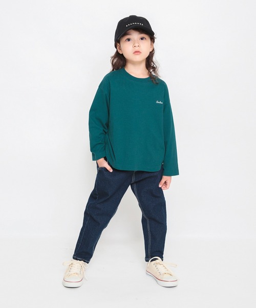 BRANSHES(ブランシェス)の「ワンポイント刺繍長袖Tシャツ_ロンT(Tシャツ/カットソー・キッズ・ブラック/レッド/グリーン/ライトグリーン/ロイヤルブルー/オレンジ/マスタード/アイボリー・120/100/110/140/150/90/130)」の16枚目の写真