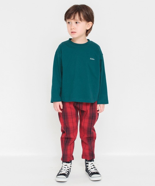 BRANSHES(ブランシェス)の「ワンポイント刺繍長袖Tシャツ_ロンT(Tシャツ/カットソー・キッズ・ブラック/レッド/グリーン/ライトグリーン/ロイヤルブルー/オレンジ/マスタード/アイボリー・120/100/110/140/150/90/130)」の18枚目の写真