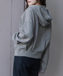 ダブルフェイスニットリブジップパーカー