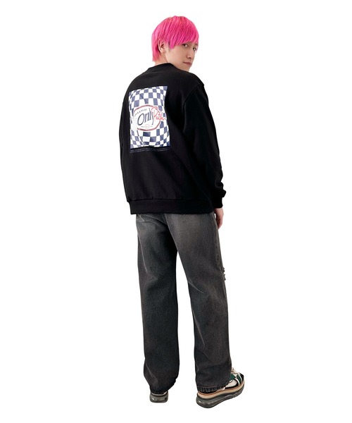 EXIEEE（イグジー）の「EXIEEE/チェッカーフラグスウェット（スウェット・レディース・杢グレー/ブラック/ベージュ・MEDIUM/SMALL/LARGE）」の9枚目の写真