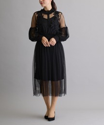 完売品✨ANDRESD ラウンドカットドレス ワンピース 結婚式 ブラック L セール】ラウンドカットドレス / round cut dress（ドレス）｜ANDRESD