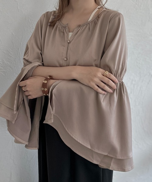 apres jour clair(アプレジュールクレア)の「【apres jour clair】スリットスリーブブラウス【ZOZOTOWN限定アイテム】(シャツ/ブラウス・レディース・ラベンダー/オレンジ/アイボリー・フリー/X-LARGE)」の16枚目の写真