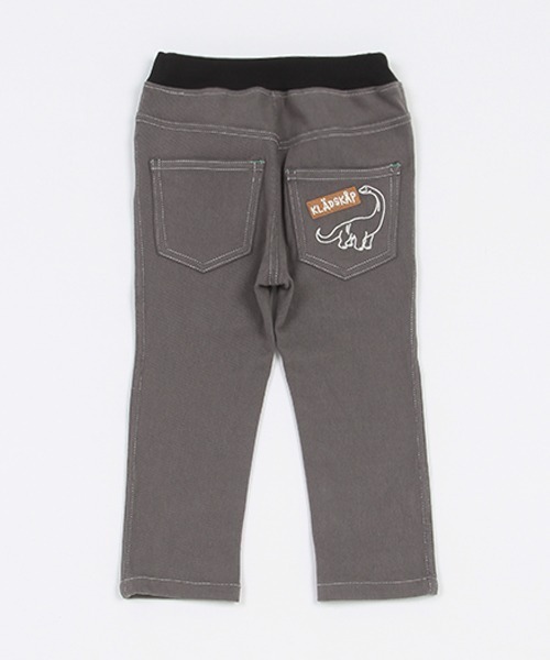 kladskap（クレードスコープ）の「恐竜刺しゅうロング丈ストレートパンツ（スウェットパンツ・キッズ・ネイビー/グレー・120cm/110cm/130cm/90cm/80ｃｍ/100cm）」の3枚目の写真