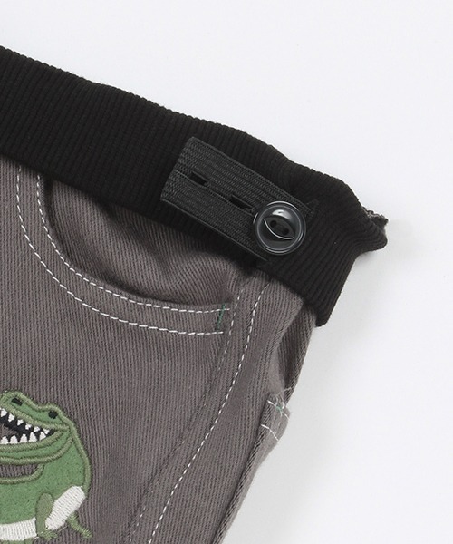 kladskap（クレードスコープ）の「恐竜刺しゅうロング丈ストレートパンツ（スウェットパンツ・キッズ・ネイビー/グレー・120cm/110cm/130cm/90cm/80ｃｍ/100cm）」の5枚目の写真