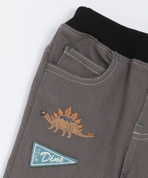 kladskap（クレードスコープ）の「恐竜刺しゅうロング丈ストレートパンツ（スウェットパンツ・キッズ・ネイビー/グレー・120cm/110cm/130cm/90cm/80ｃｍ/100cm）」の6枚目の写真
