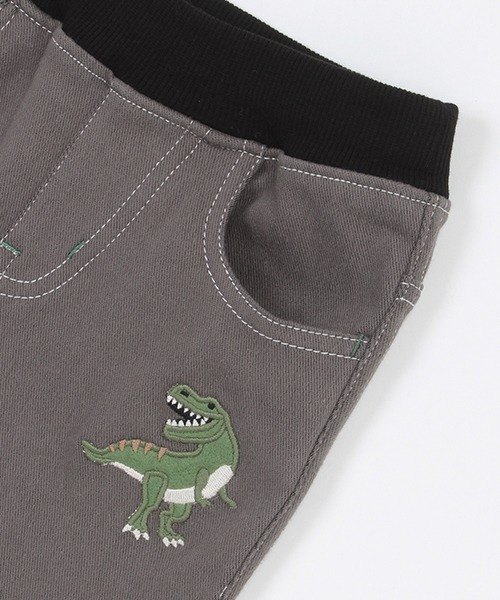 kladskap（クレードスコープ）の「恐竜刺しゅうロング丈ストレートパンツ（スウェットパンツ・キッズ・ネイビー/グレー・120cm/110cm/130cm/90cm/80ｃｍ/100cm）」の7枚目の写真