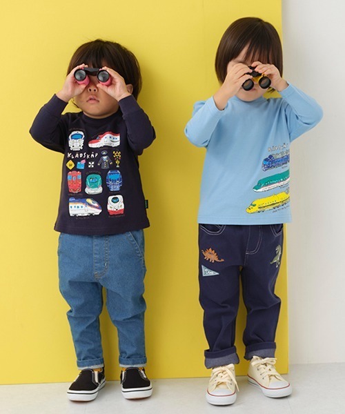 kladskap（クレードスコープ）の「恐竜刺しゅうロング丈ストレートパンツ（スウェットパンツ・キッズ・ネイビー/グレー・120cm/110cm/130cm/90cm/80ｃｍ/100cm）」の20枚目の写真