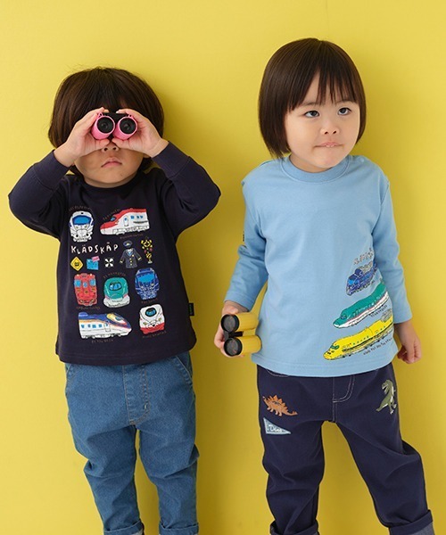 kladskap（クレードスコープ）の「恐竜刺しゅうロング丈ストレートパンツ（スウェットパンツ・キッズ・ネイビー/グレー・120cm/110cm/130cm/90cm/80ｃｍ/100cm）」の21枚目の写真