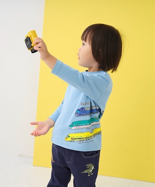 kladskap（クレードスコープ）の「恐竜刺しゅうロング丈ストレートパンツ（スウェットパンツ・キッズ・ネイビー/グレー・120cm/110cm/130cm/90cm/80ｃｍ/100cm）」の19枚目の写真