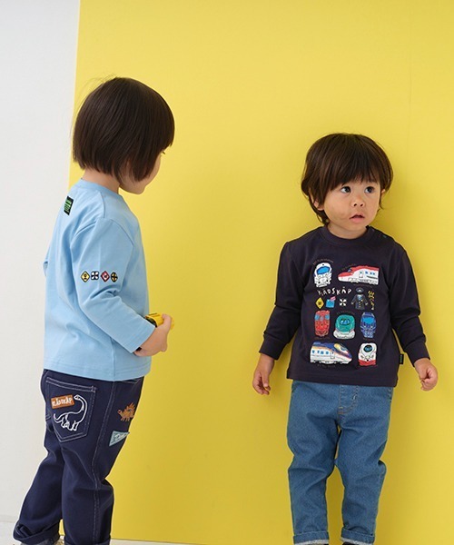 kladskap（クレードスコープ）の「恐竜刺しゅうロング丈ストレートパンツ（スウェットパンツ・キッズ・ネイビー/グレー・120cm/110cm/130cm/90cm/80ｃｍ/100cm）」の22枚目の写真