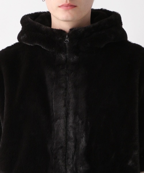 RAGEBLUE（レイジブルー）の「Smooth fake fur stand hood blouson/スムースフェイクファースタンドフードブルゾン（ブルゾン・メンズ・ホワイト系/ブラック×ホワイト/ブラック系その他/グレー系・MEDIUM/LARGE）」の11枚目の写真