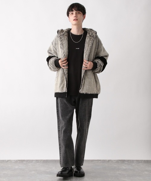 RAGEBLUE（レイジブルー）の「Smooth fake fur stand hood blouson