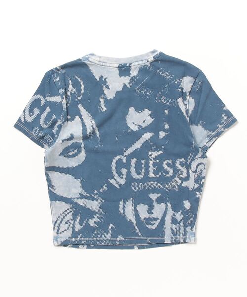 Guess（ゲス）の「GUESS Originals Classic Baby Tee（Tシャツ/カットソー・レディース・ブルー・X-SMALL/SMALL/MEDIUM）」の2枚目の写真