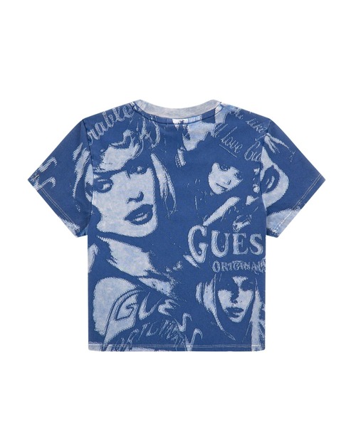 Guess（ゲス）の「GUESS Originals Classic Baby Tee（Tシャツ/カットソー・レディース・ブルー・X-SMALL/SMALL/MEDIUM）」の8枚目の写真