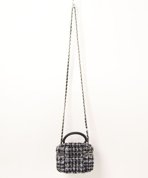 clear（クリア）の「×ツイードバニティバッグ（ショルダーバッグ・レディース・マルチ/ブラック/オフホワイト・F）」の4枚目の写真