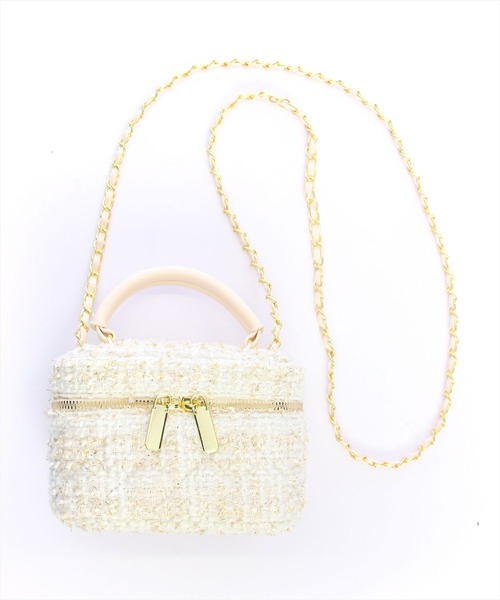 clear（クリア）の「×ツイードバニティバッグ（ショルダーバッグ・レディース・マルチ/ブラック/オフホワイト・F）」の16枚目の写真