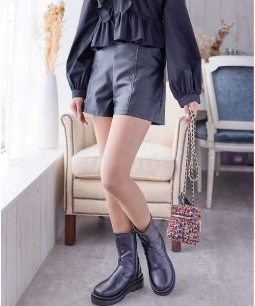 clear（クリア）の「×ツイードバニティバッグ（ショルダーバッグ・レディース・マルチ/ブラック/オフホワイト・F）」の12枚目の写真