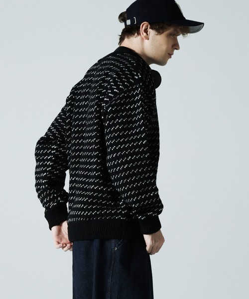 JACKROSE（ジャックローズ）の「JE BIRDS EYE JQ KNIT（ニット/セーター・メンズ・ブラック/ネイビー・M/L）」の7枚目の写真