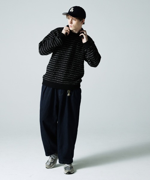 JACKROSE（ジャックローズ）の「JE BIRDS EYE JQ KNIT（ニット/セーター・メンズ・ブラック/ネイビー・M/L）」の8枚目の写真