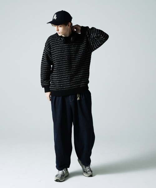 JACKROSE（ジャックローズ）の「JE BIRDS EYE JQ KNIT（ニット/セーター・メンズ・ブラック/ネイビー・M/L）」の9枚目の写真