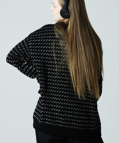 JACKROSE（ジャックローズ）の「JE BIRDS EYE JQ KNIT（ニット/セーター・メンズ・ブラック/ネイビー・M/L）」の18枚目の写真