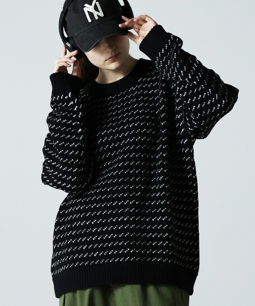 JACKROSE（ジャックローズ）の「JE BIRDS EYE JQ KNIT（ニット/セーター・メンズ・ブラック/ネイビー・M/L）」の19枚目の写真
