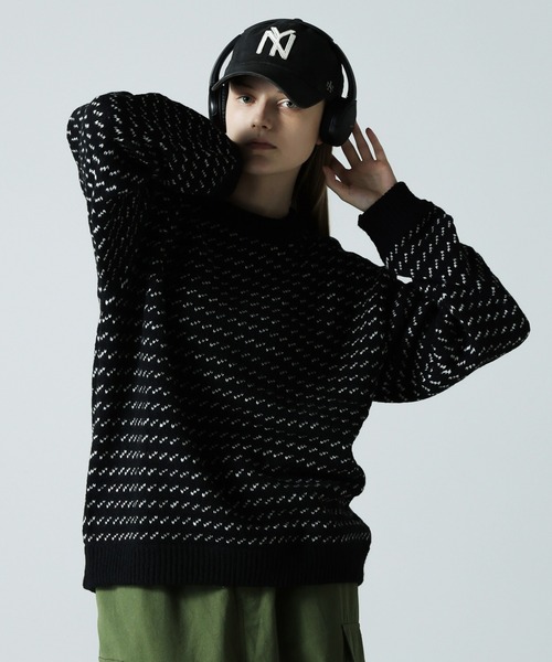 JACKROSE（ジャックローズ）の「JE BIRDS EYE JQ KNIT（ニット/セーター・メンズ・ブラック/ネイビー・M/L）」の20枚目の写真