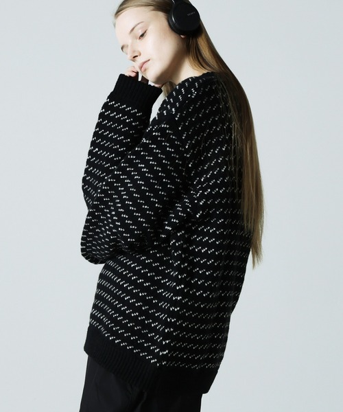 JACKROSE（ジャックローズ）の「JE BIRDS EYE JQ KNIT（ニット/セーター・メンズ・ブラック/ネイビー・M/L）」の17枚目の写真