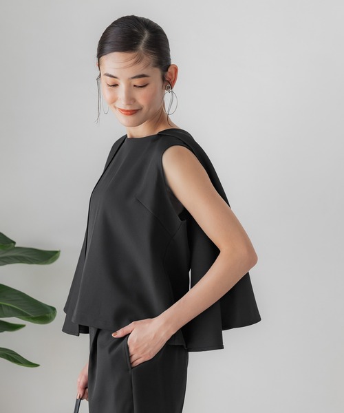 coca(coca)(コカ)の「ケープマントセットアップスーツ(セットアップ・レディース・ブラック/ネイビー・M/L)」の10枚目の写真