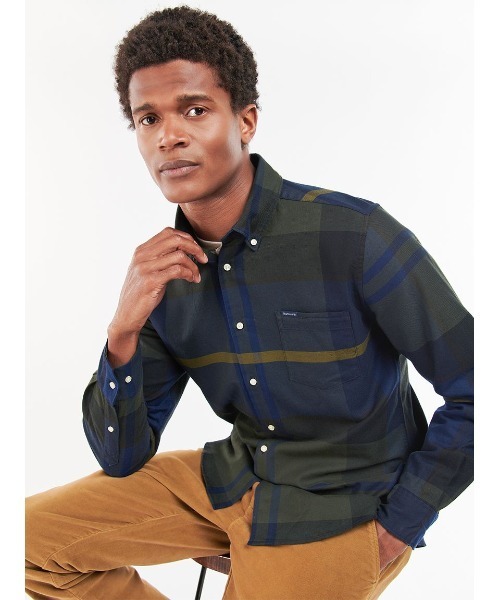 Barbour（バブアー）の「Dunoon タータンチェック ボタンダウン シャツ（テーラードフィット）（シャツ/ブラウス・メンズ・ダークグレー/カーキ/ダークグリーン/グリーン/ライトグレー・S/M/L/XL/XXL/SMALL）」の13枚目の写真