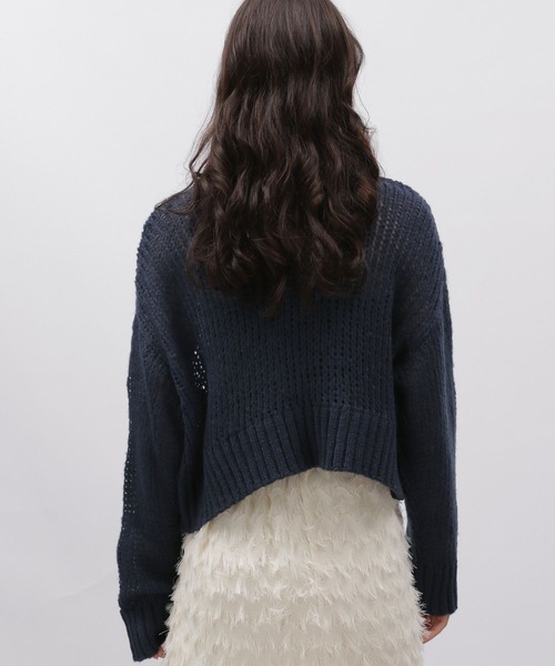 LAKOLE(ラコレ)の「モヘヤタッチクロップドニット / 977452(ニット/セーター・レディース・オフホワイト/グレー/ネイビー・SMALL/MEDIUM)」の14枚目の写真