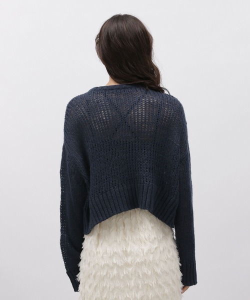 LAKOLE(ラコレ)の「モヘヤタッチクロップドニット / 977452(ニット/セーター・レディース・オフホワイト/グレー/ネイビー・SMALL/MEDIUM)」の17枚目の写真