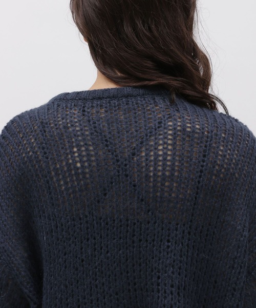 LAKOLE(ラコレ)の「モヘヤタッチクロップドニット / 977452(ニット/セーター・レディース・オフホワイト/グレー/ネイビー・SMALL/MEDIUM)」の18枚目の写真