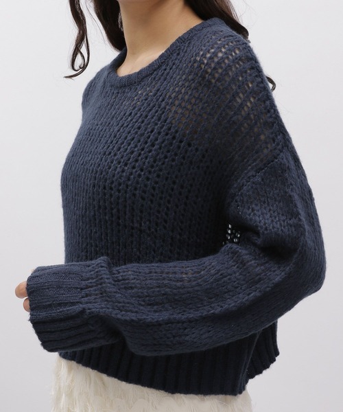 LAKOLE(ラコレ)の「モヘヤタッチクロップドニット / 977452(ニット/セーター・レディース・オフホワイト/グレー/ネイビー・SMALL/MEDIUM)」の20枚目の写真