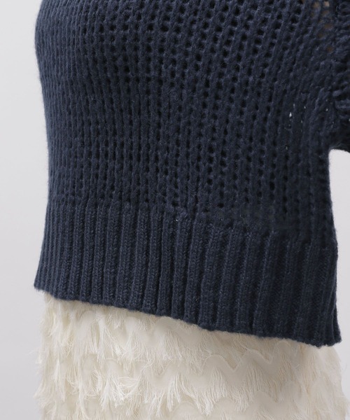 LAKOLE(ラコレ)の「モヘヤタッチクロップドニット / 977452(ニット/セーター・レディース・オフホワイト/グレー/ネイビー・SMALL/MEDIUM)」の21枚目の写真