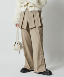 Firsthand/ファーストハンド レイヤードボトム / リングボタンスリットパンツ/レイヤードボトム / リングボタンスリットパンツ