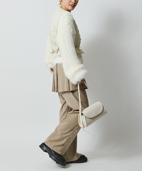 Firsthand（ファーストハンド）の「Firsthand/ファーストハンド レイヤードボトム / リングボタンスリットパンツ/レイヤードボトム / リングボタンスリットパンツ（その他パンツ・レディース・ベージュ/グレー・36/34）」の21枚目の写真