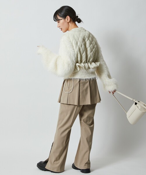 Firsthand（ファーストハンド）の「Firsthand/ファーストハンド レイヤードボトム / リングボタンスリットパンツ/レイヤードボトム / リングボタンスリットパンツ（その他パンツ・レディース・ベージュ/グレー・36/34）」の18枚目の写真