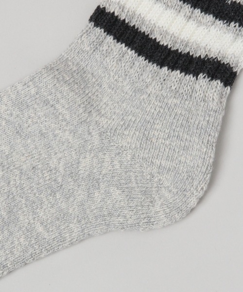 Healthknit(ヘルスニット)の「【Healthknit/ヘルスニット】3P配色ライン/ハーフソックス(ソックス/靴下・メンズ・グレー・FREE)」の5枚目の写真