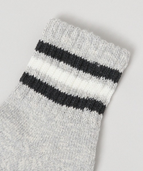 Healthknit(ヘルスニット)の「【Healthknit/ヘルスニット】3P配色ライン/ハーフソックス(ソックス/靴下・メンズ・グレー・FREE)」の4枚目の写真