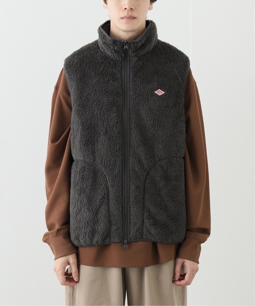 DANTON（ダントン）の「【DANTON / ダントン】 HIGH PILE ZIP STAND COLLAR VEST DT-A0177-HPF（その他アウター・メンズ・ブラック/アイボリー/チャコールグレー・40/42）」の4枚目の写真